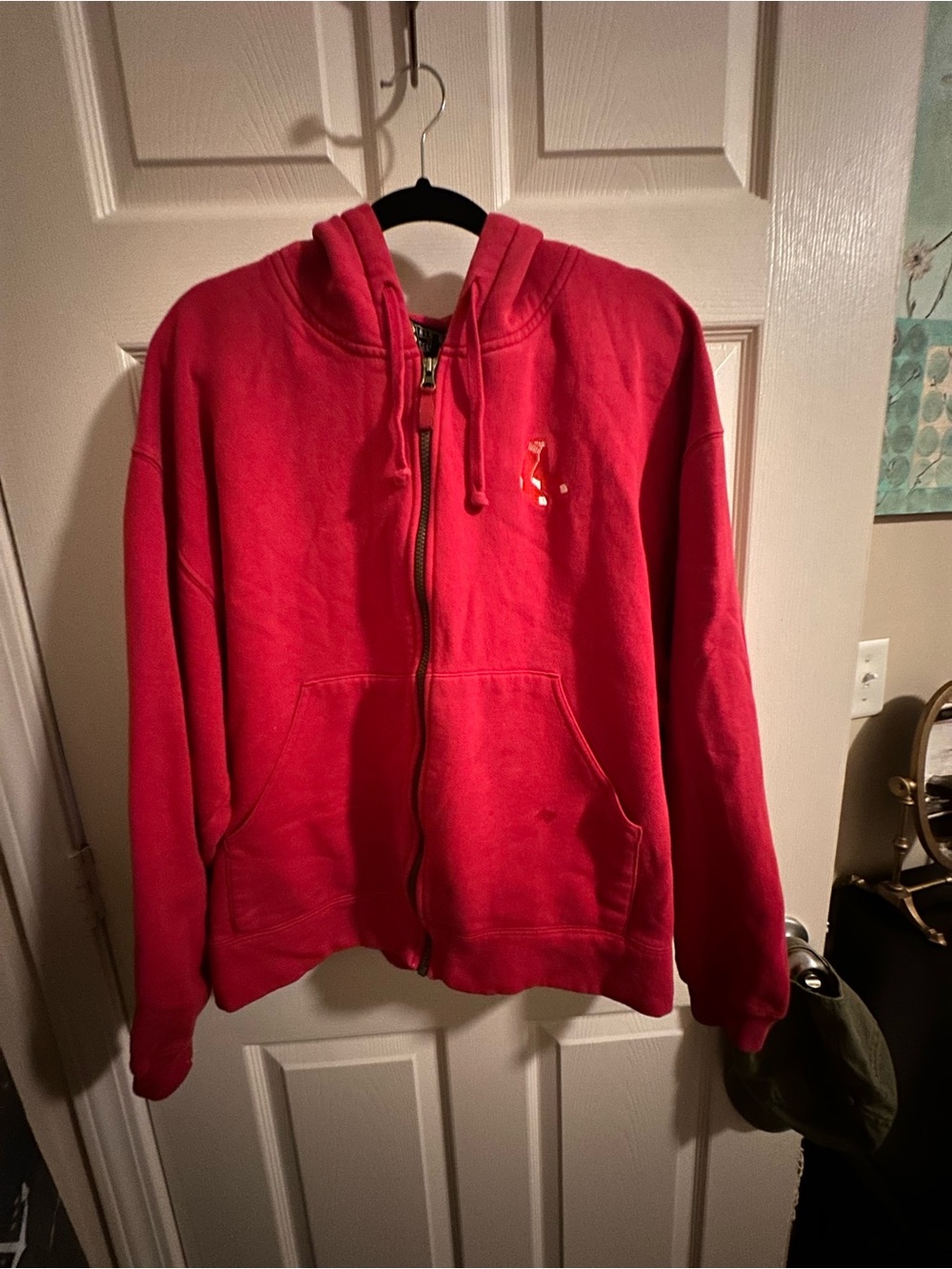 Men's Zip-Up Hoodie Sweatshirt - Red